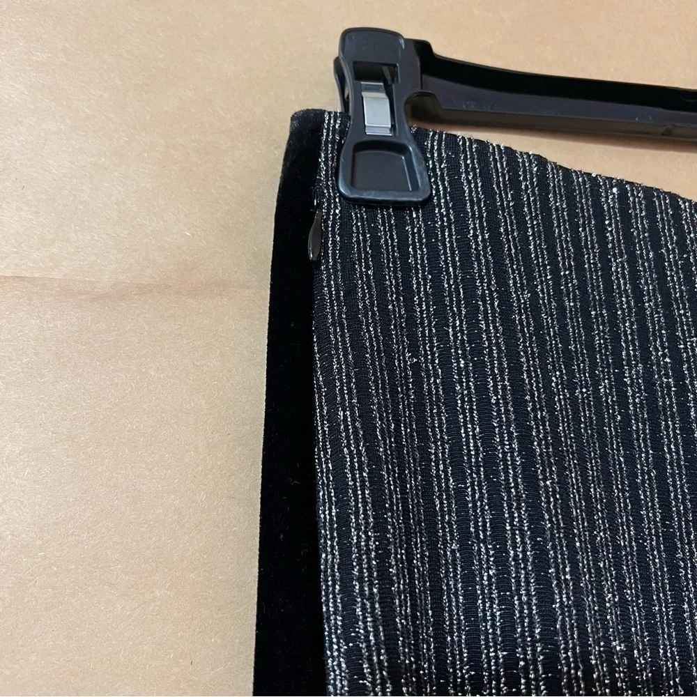 NBD | Tuxedo Legging in Silver Stripe Metallic High Rises Pull-On Pants Size M